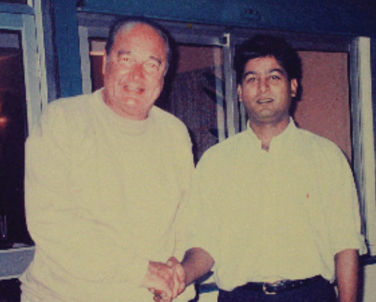 Jacques Chirac with Ambigah Parasuraman at Amigo